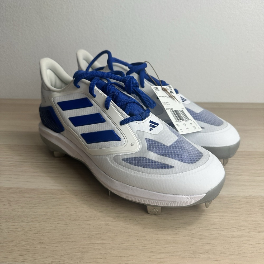 IG7129 Adidas Adizero Pure Hustle Women's Cleats White Blue Size 11